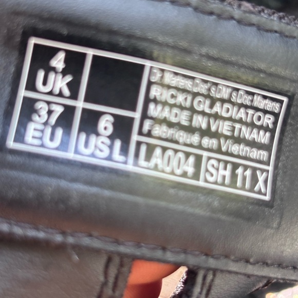 DR MARTENS Ricki Gladiator Black Platform Gladiator Sandals Size 6 - Picture 6 of 6